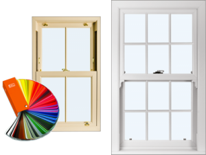 ECOSlide vertical sash windows are available in virtually any RAL colour - Supplied by CozyGlaze, Carlow,  Ireland
