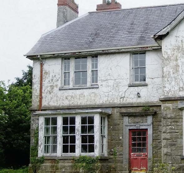 Edna O Brien Listed Building (Author),  Tuamgreany, Co Clare. Before complete restoration of sliding sash windows by CozyGlaze, Carlow, Ireland